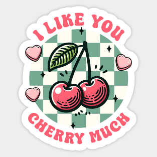 I Love You Cherry Much Sticker